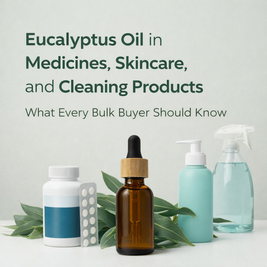 Eucalyptus Oil in Medicines, Skincare, and Cleaning Products  What Every Bulk Buyer Should Know