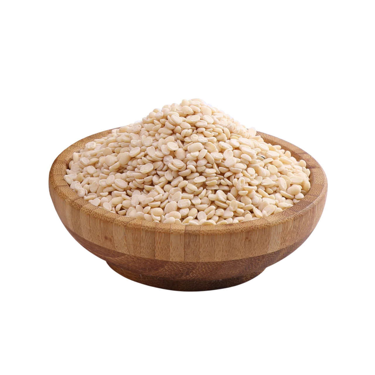 Loose Urad Dal isolated on transparent background for product display