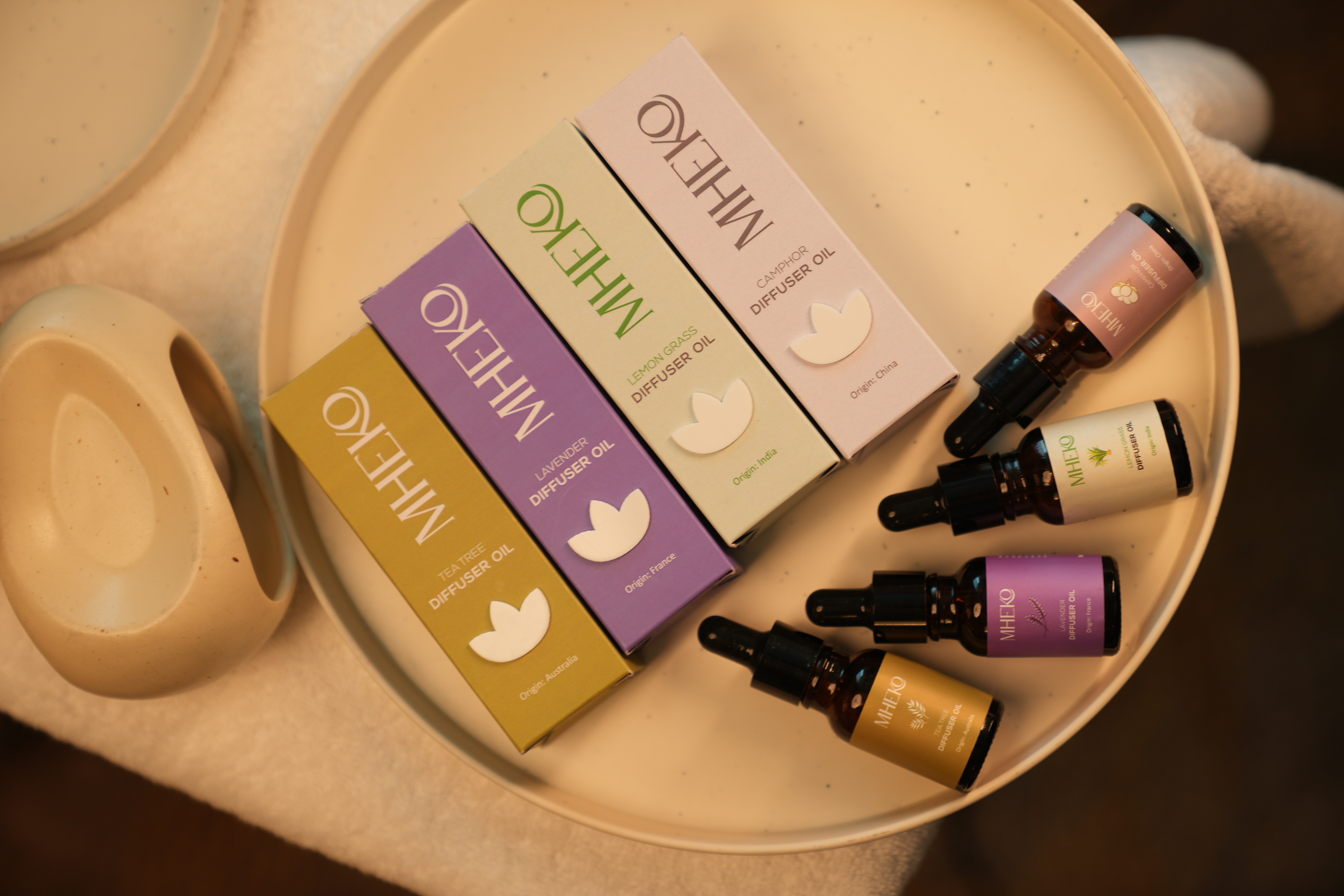 Creative team working from above