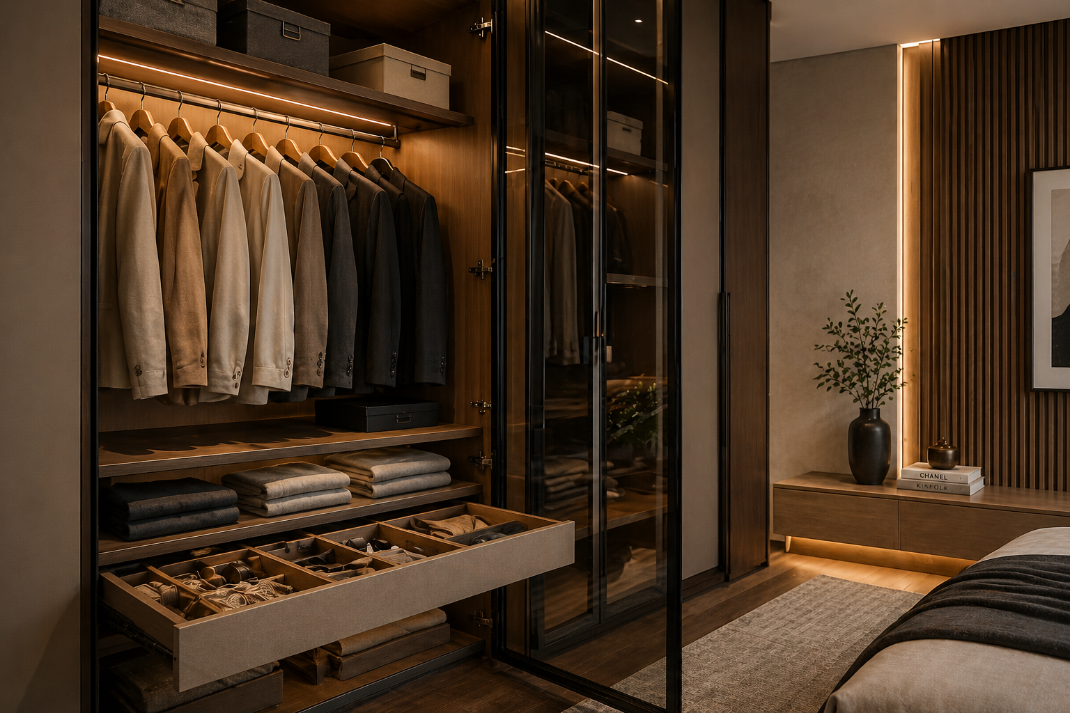 Happy customer in workspace