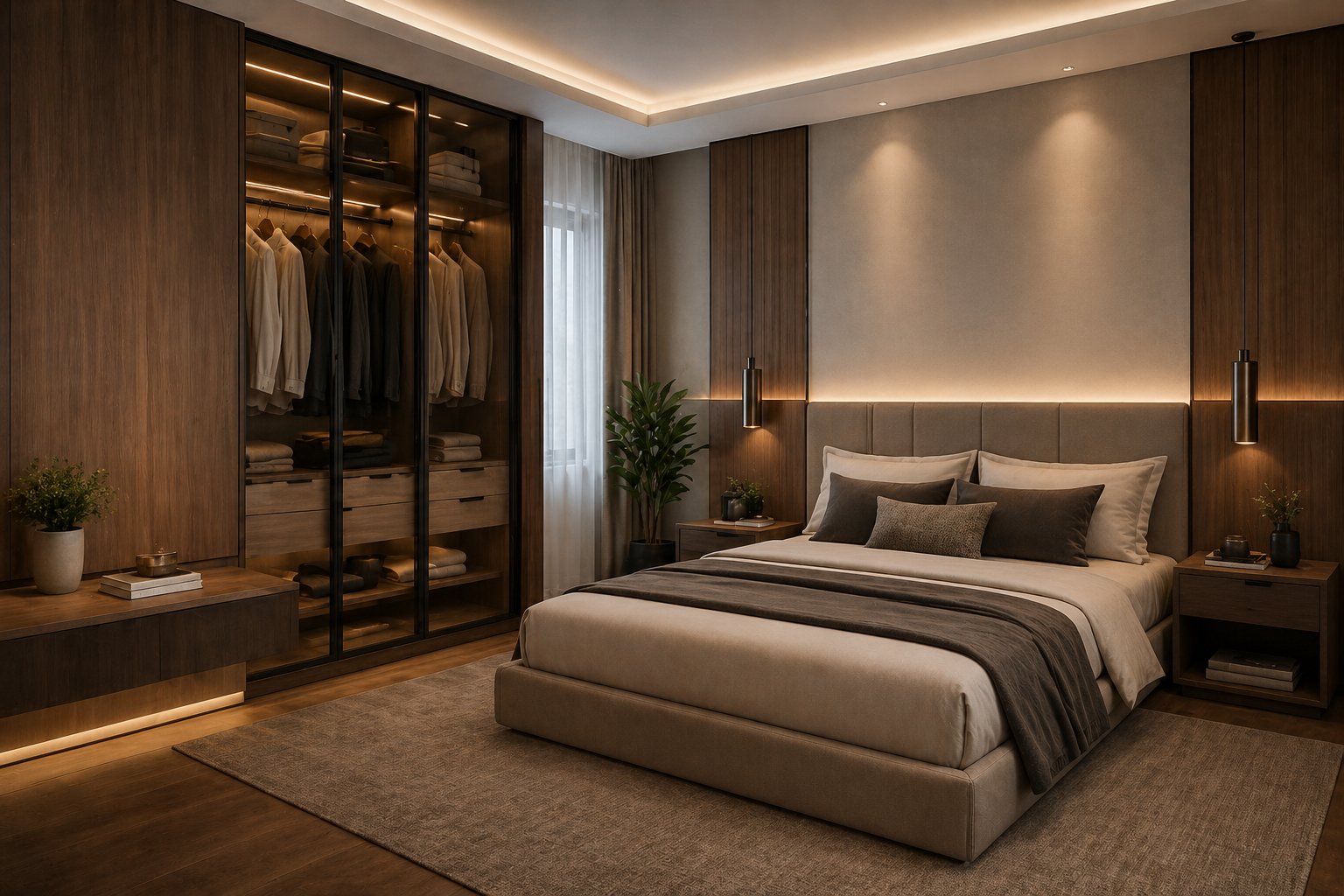 Smiling professional using laptop