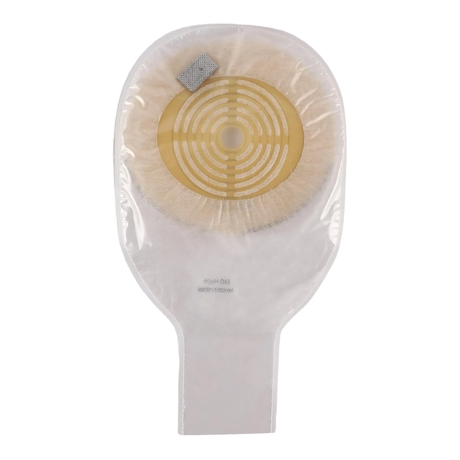 BAO Health 10910201F One Piece CureGuard Pouch With filter & Clamp Closure, TRANSPARENT, XXL Size - 102 mm 