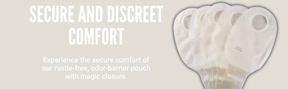 BAO Health 2145001F Two Piece Open Ostomy Pouch With Filter & Velcro, TRANSPARENT, Size- 60mm