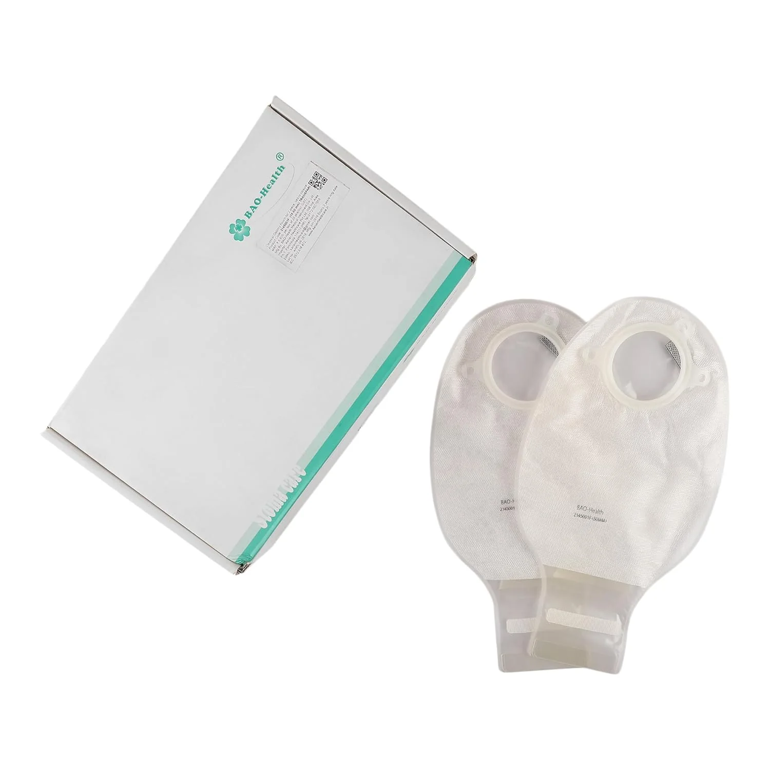 BAO Health 2146001F Two Piece Ostomy Pouch With Filter & Velcro, TRANSPARENT, Size- 60mm 