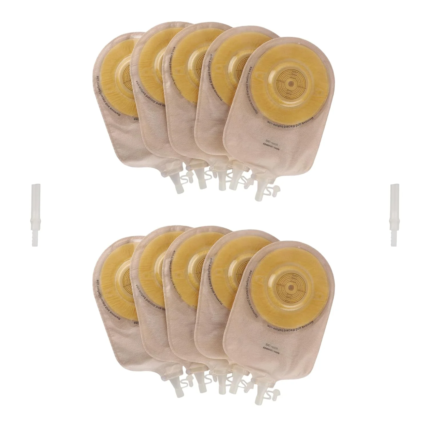 BAO Health 408440410C One Piece Convex Urostomy Pouch With Cut upto 44 mm 