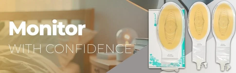 BAO Health 54214001W Wound and Fistula Pouch with window VERTICAL 50mm wide X 140mm high 