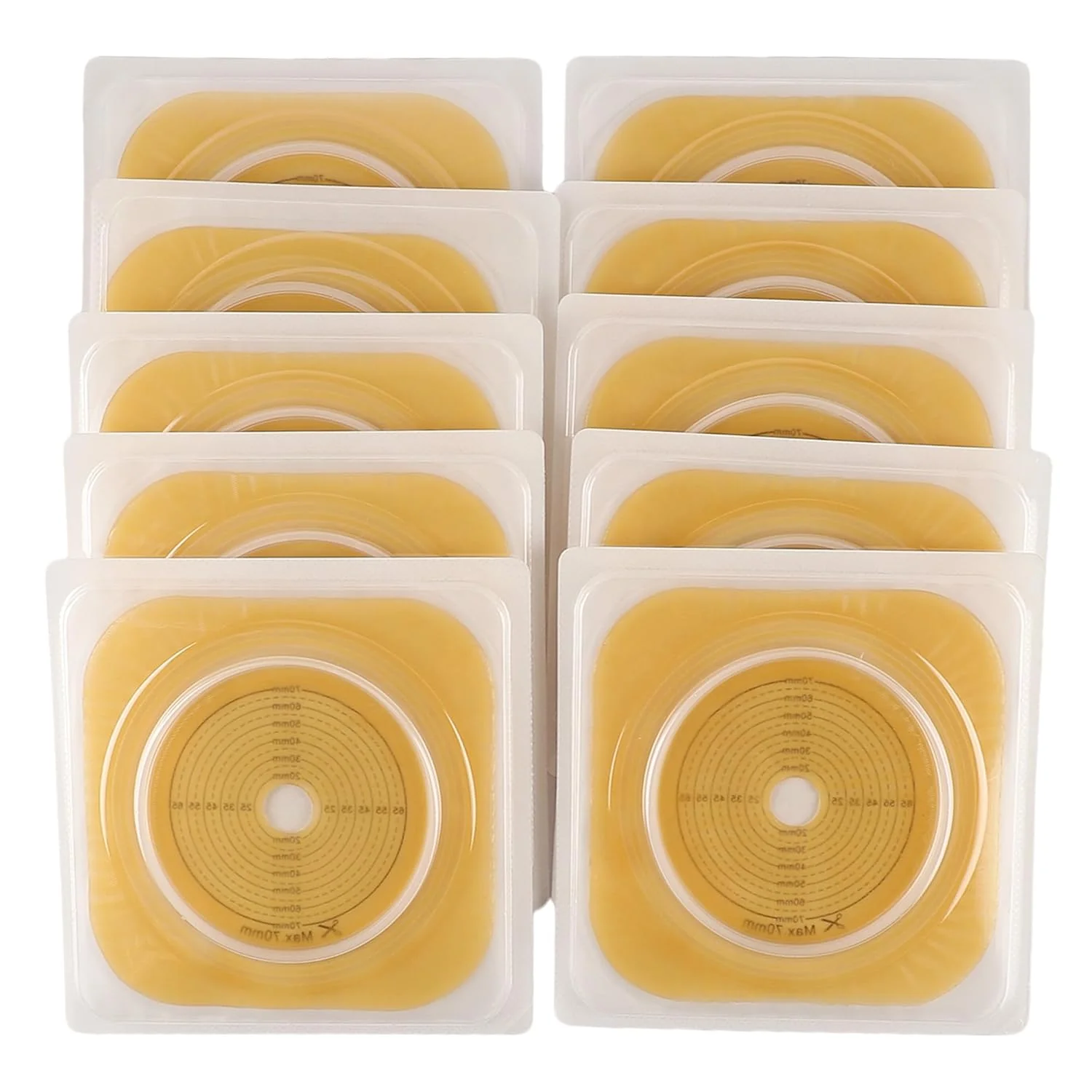 BAO Health 3017001(C) Two Piece Skin Barrier with Flange, Size- 70 mm, Max Cut 70 mm