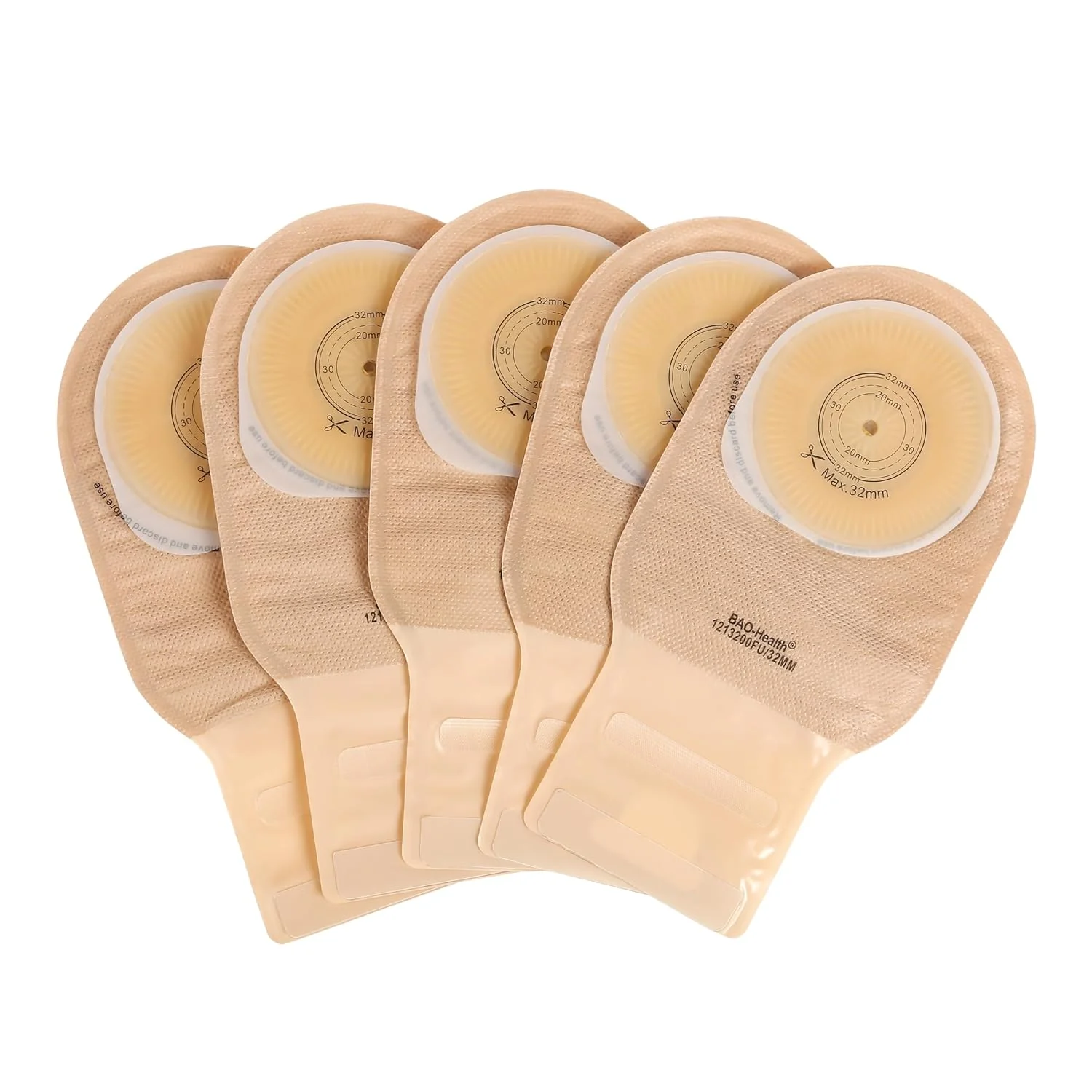 BAO Health 1213200FU One Piece INFANT Ostomy Pouch With Filter & Velcro Closure, OPAQUE, Custom 5-32mm 