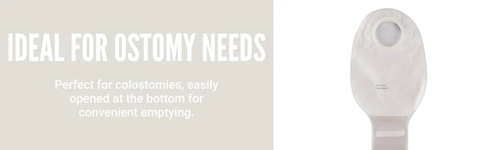 BAO Health 2145001F Two Piece Open Ostomy Pouch With Filter & Velcro, TRANSPARENT, Size- 60mm