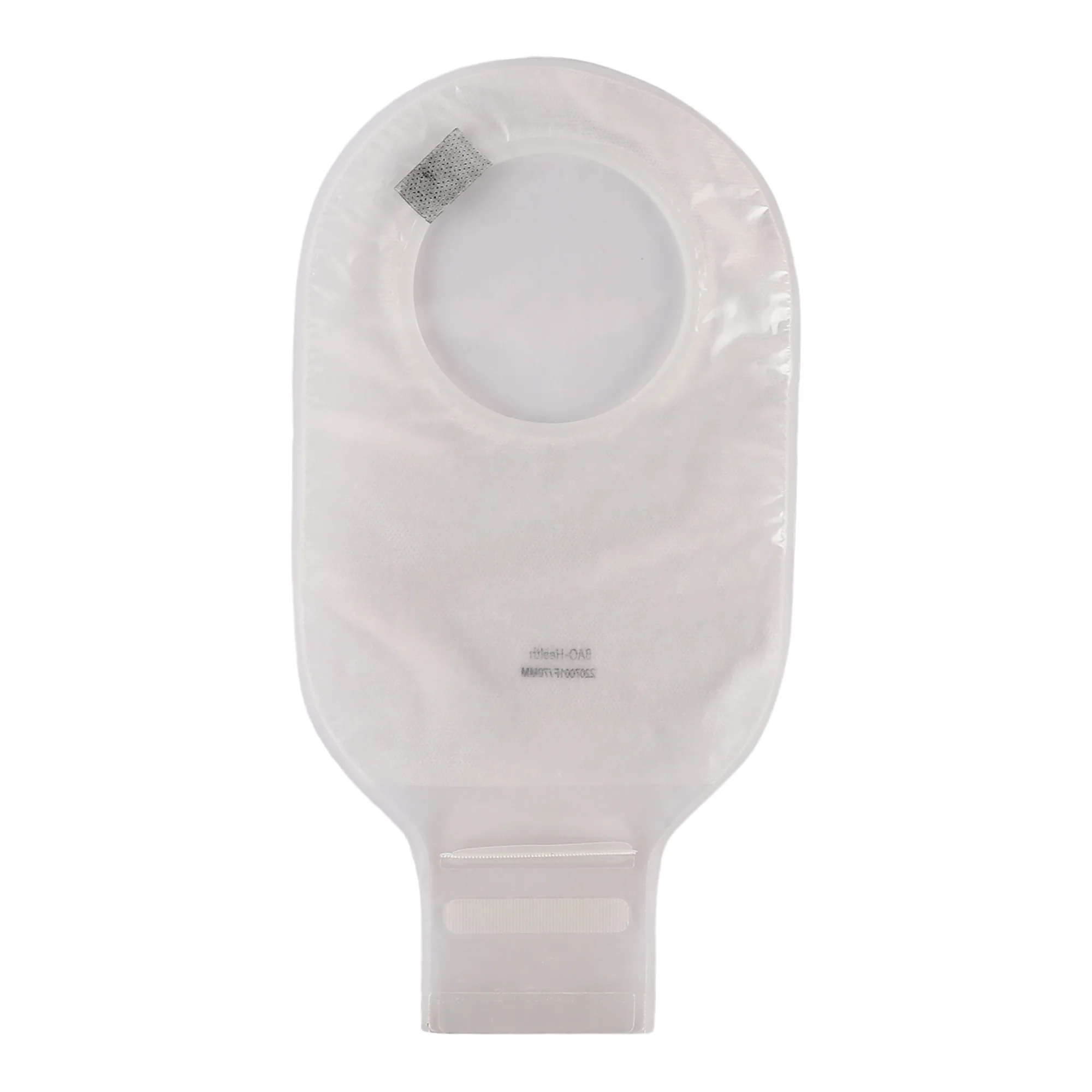 BAO Health 2207001F Two Piece Open Ostomy Pouch With Filter & Velcro, TRANSPARENT, Size- 70mm