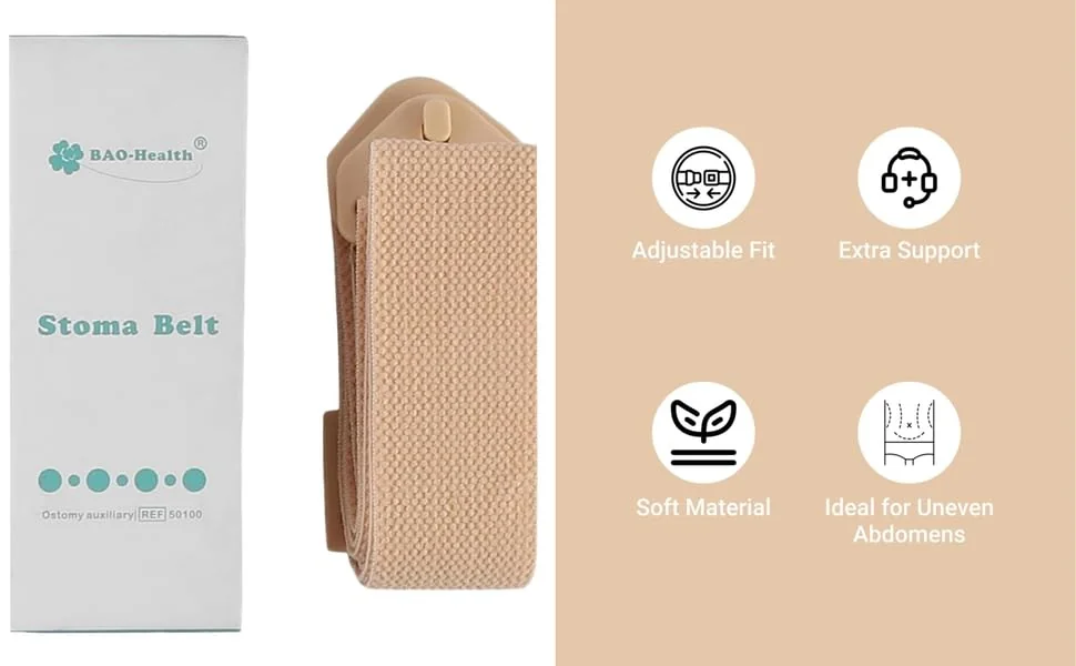 BAO Health 50100 Stoma Belt with Adjustable 60 cm to 120 cm for wearing