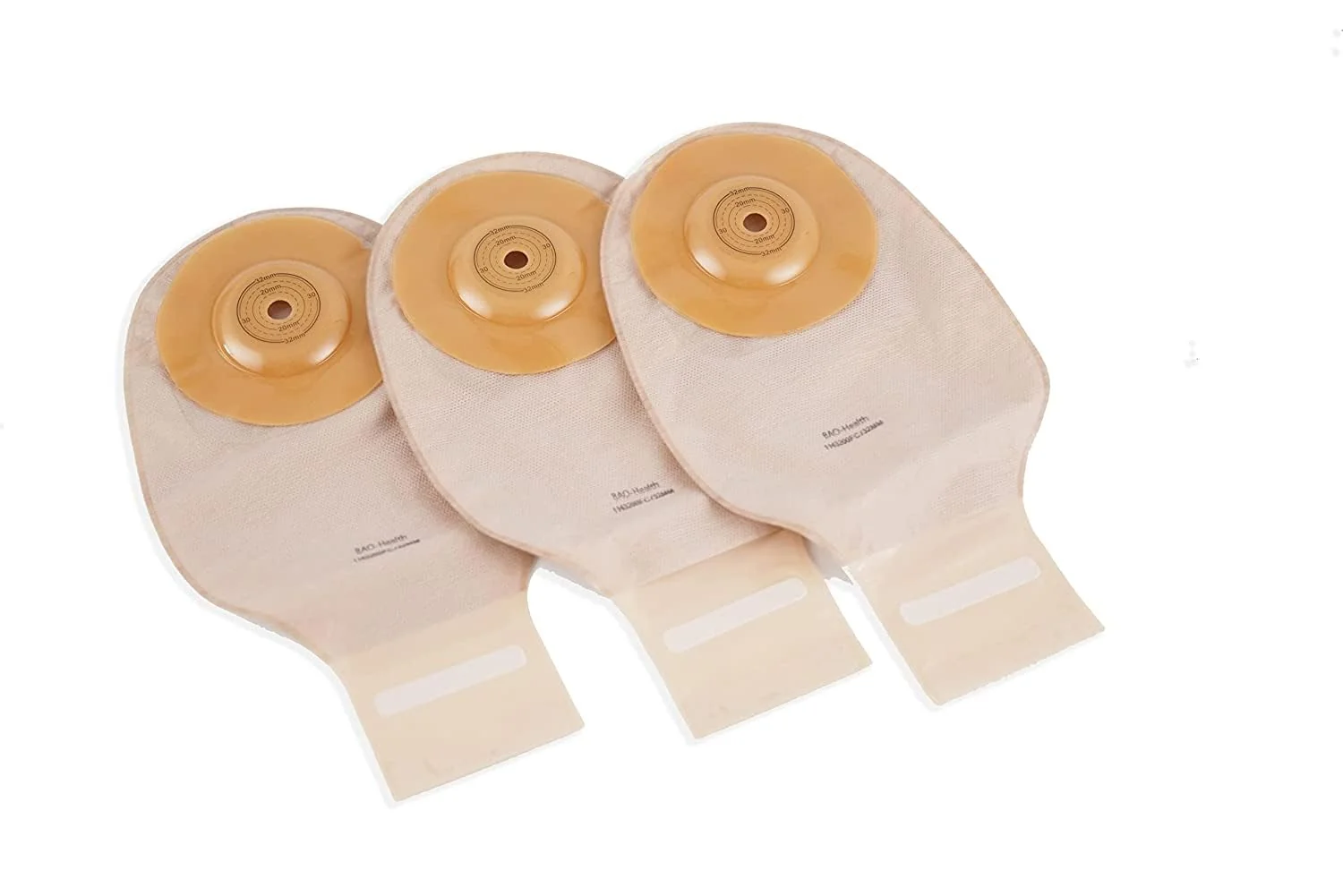 BAO Health 1143400FC One Piece Convex Pouch with Belt Ears Filter & Velcro Closure, OPAQUE, Size upto 32 mm