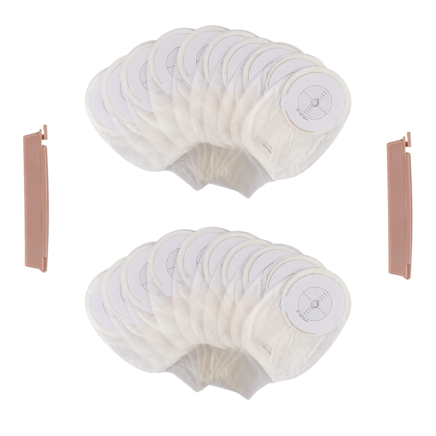 BAO Health 1023TNF One Piece Open Colostomy pouch With Filter & Clamp Closure, TRANSPARENT, Size - 60 mm