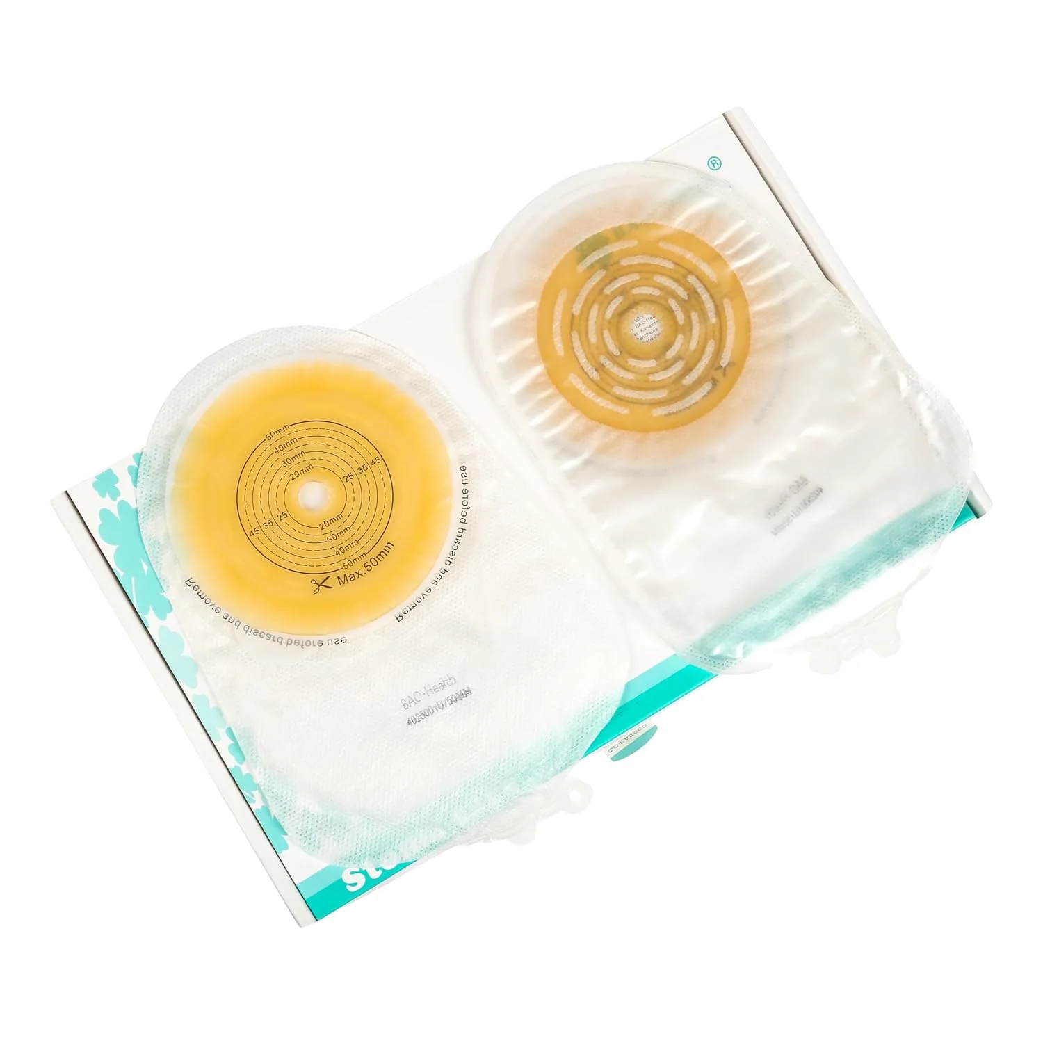 BAO Health 4025001 One Piece Urostomy Pouch With SOFT TAP, TRANSPARENT, Size - 50 mm