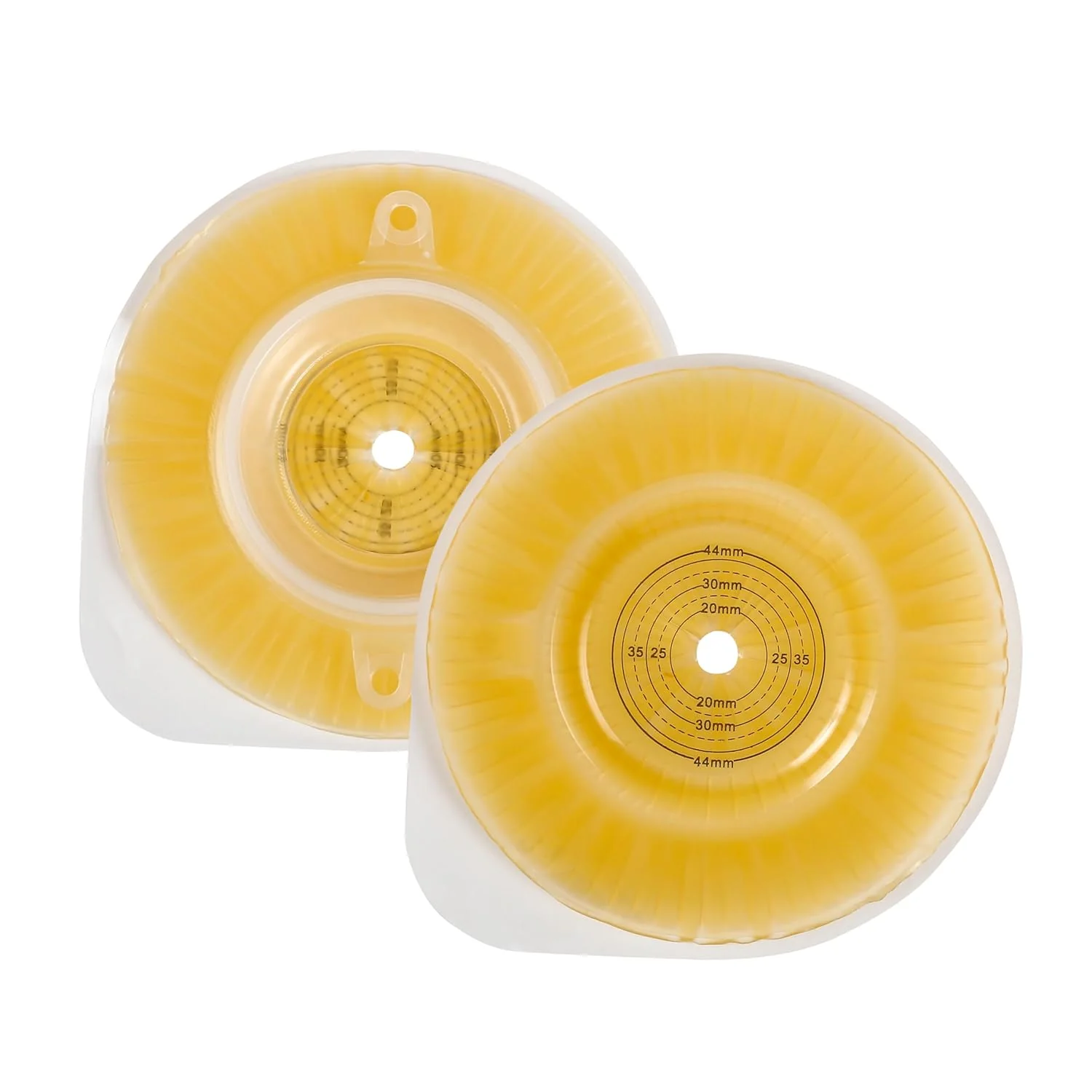 BAO Health 303440110C Two Piece Convex Sin Barrier Flange with Belt Ears, Size- 60mm, Max Cut 44mm