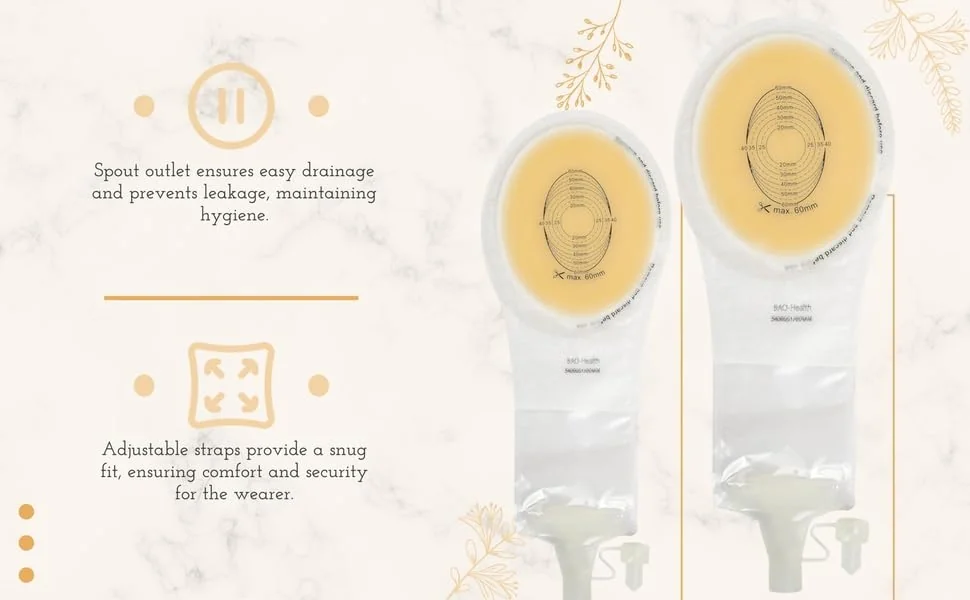 BAO Health 5406001 Wound and Fistula Pouch with window VERTICAL 40mm wide X 60mm high