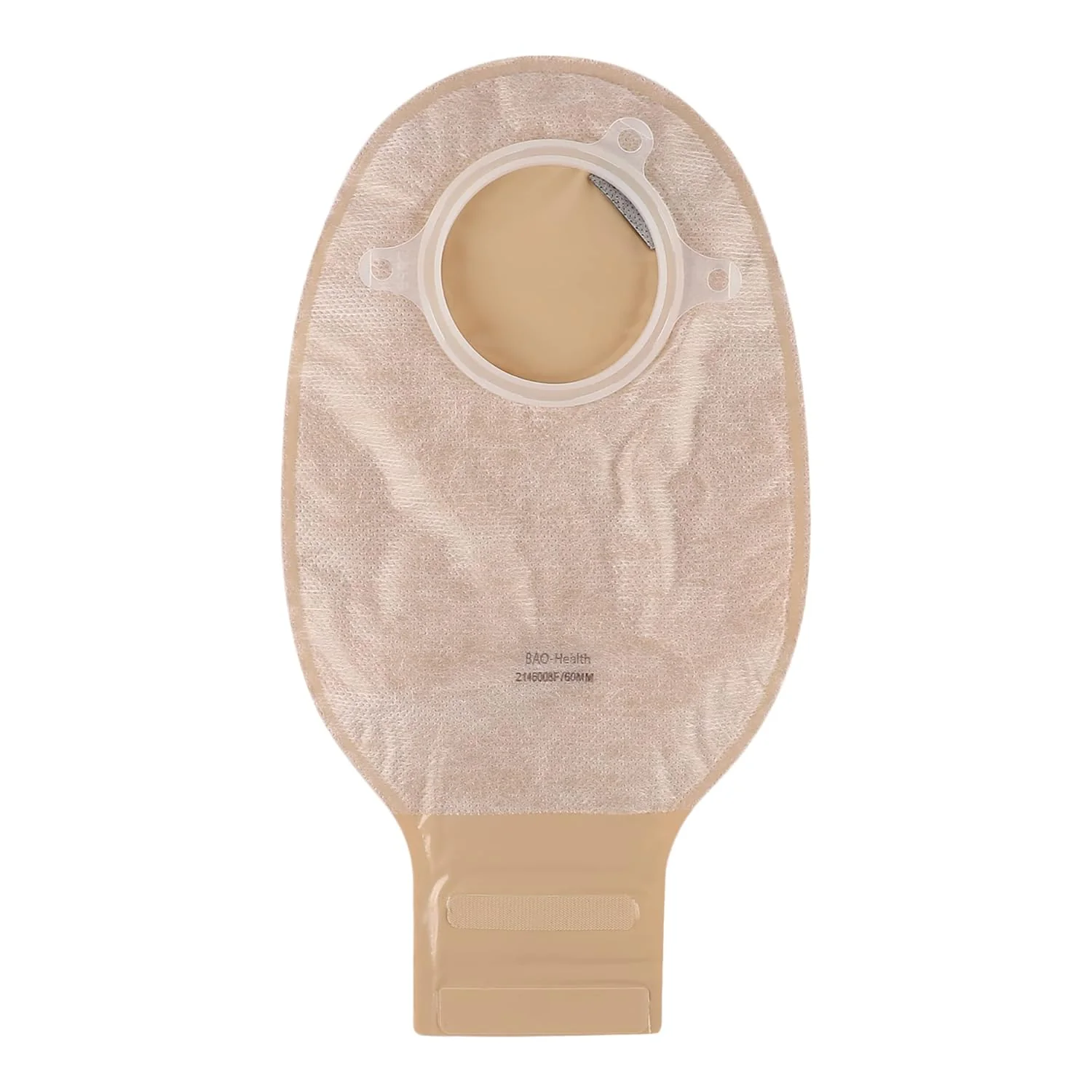 BAO Health 2146008F Two Piece Ostomy Pouch With Filter & Velcro, OPAQUE, Size- 60mm 