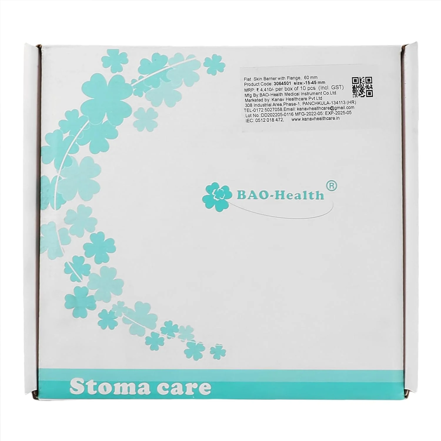 BAO Health 3064501 Two Piece Skin Barrier with Floating Flange, Size- 60mm, Max cut 45 mm