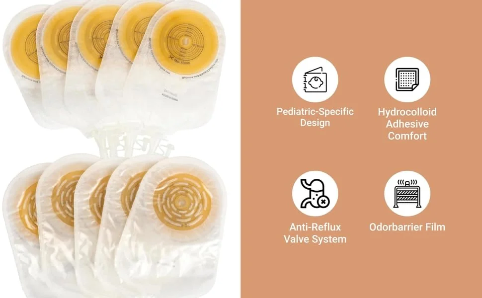 BAO Health 4025001 One Piece Urostomy Pouch With SOFT TAP, TRANSPARENT, Size - 50 mm