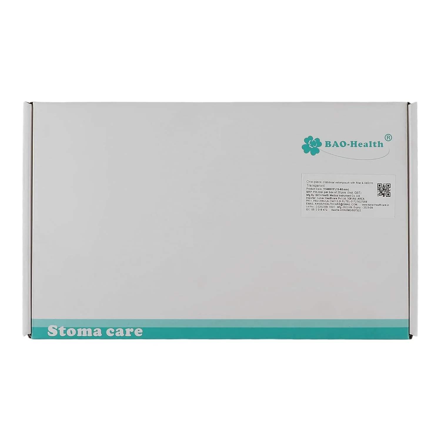 BAO Health 1023TNF One Piece Open Colostomy pouch With Filter & Clamp Closure, TRANSPARENT, Size - 60 mm