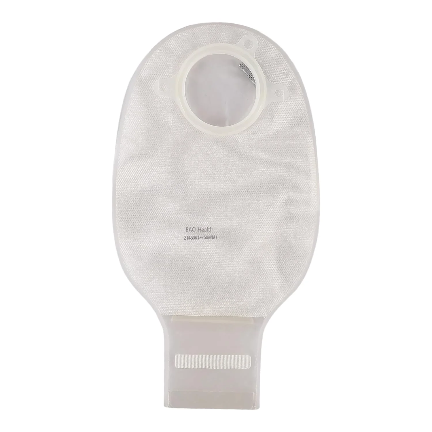 BAO Health 2145001F Two Piece Open Ostomy Pouch With Filter & Velcro, TRANSPARENT, Size- 50 mm 