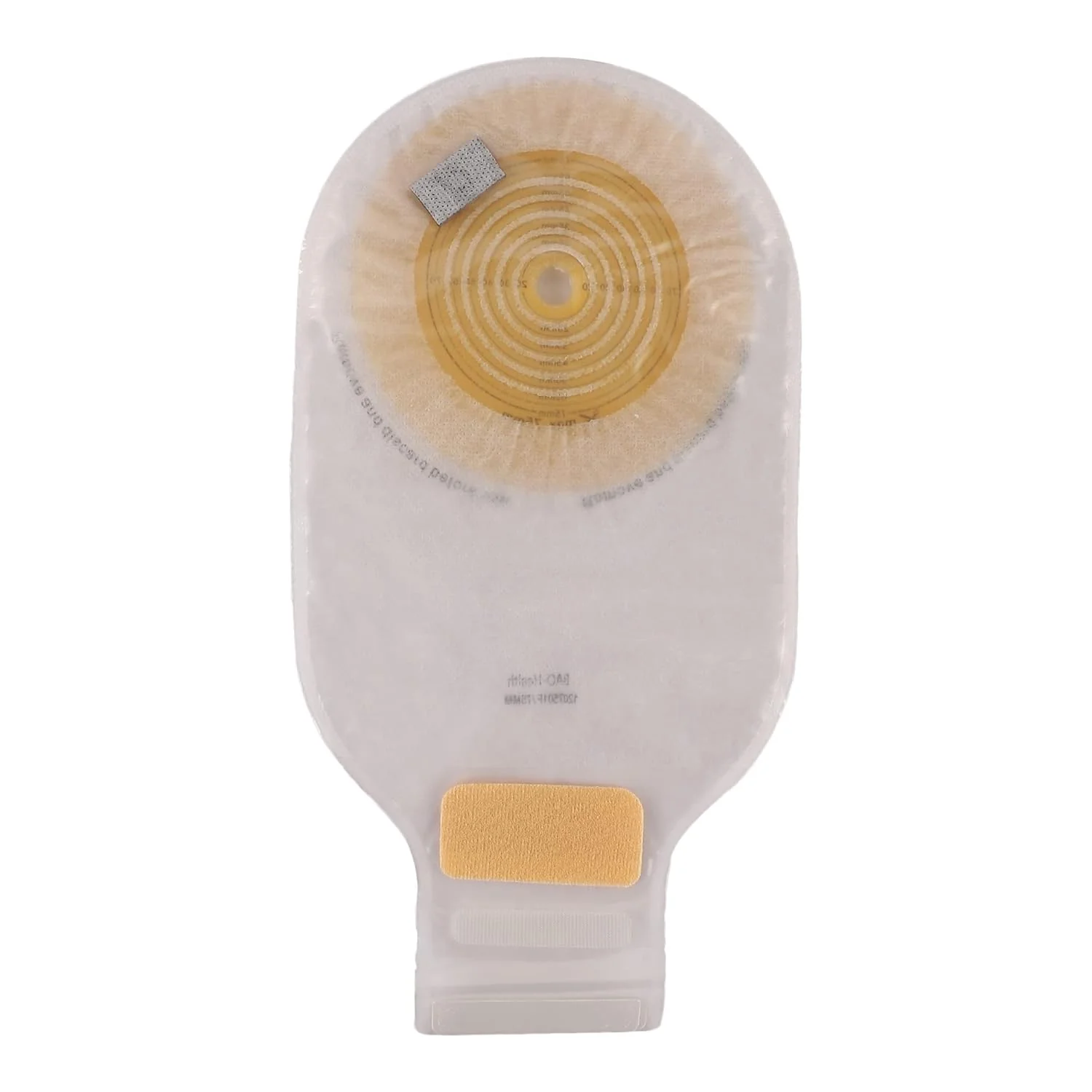 BAO Health 1207501F One Piece Ostomy Pouch With Filter & Velcro Closure, TRANSPARENT, Size - 75mm