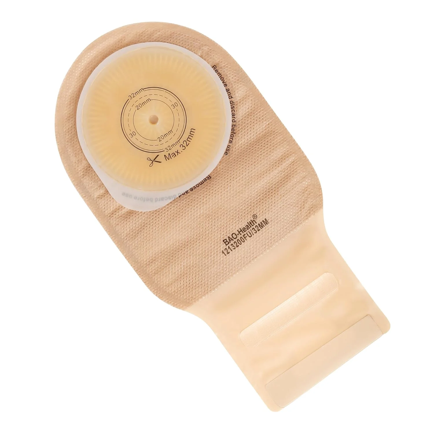 BAO Health 1213200FU One Piece INFANT Ostomy Pouch With Filter & Velcro Closure, OPAQUE, Custom 5-32mm 