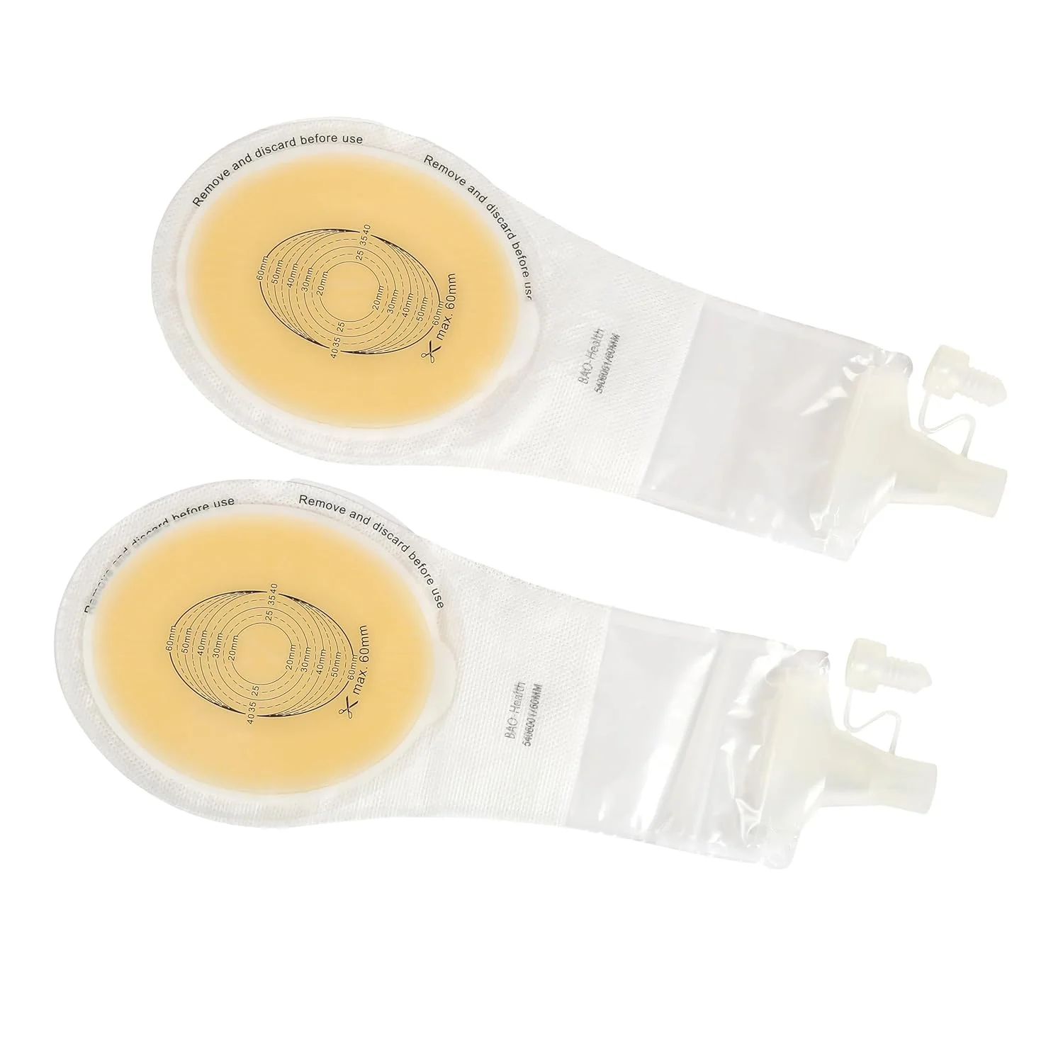 BAO Health 5406001 Wound and Fistula Pouch with window VERTICAL 40mm wide X 60mm high