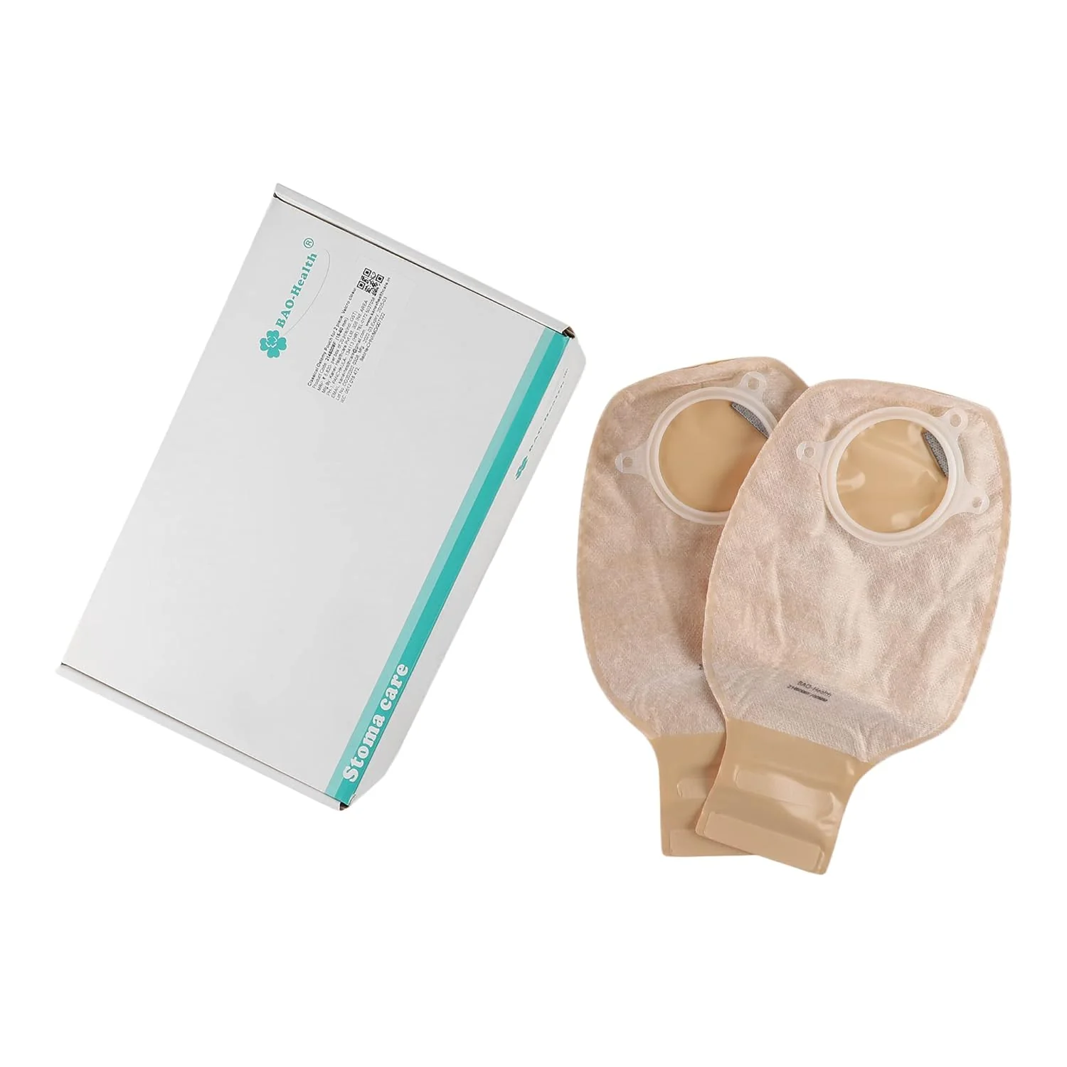 BAO Health 2146008F Two Piece Ostomy Pouch With Filter & Velcro, OPAQUE, Size- 60mm 