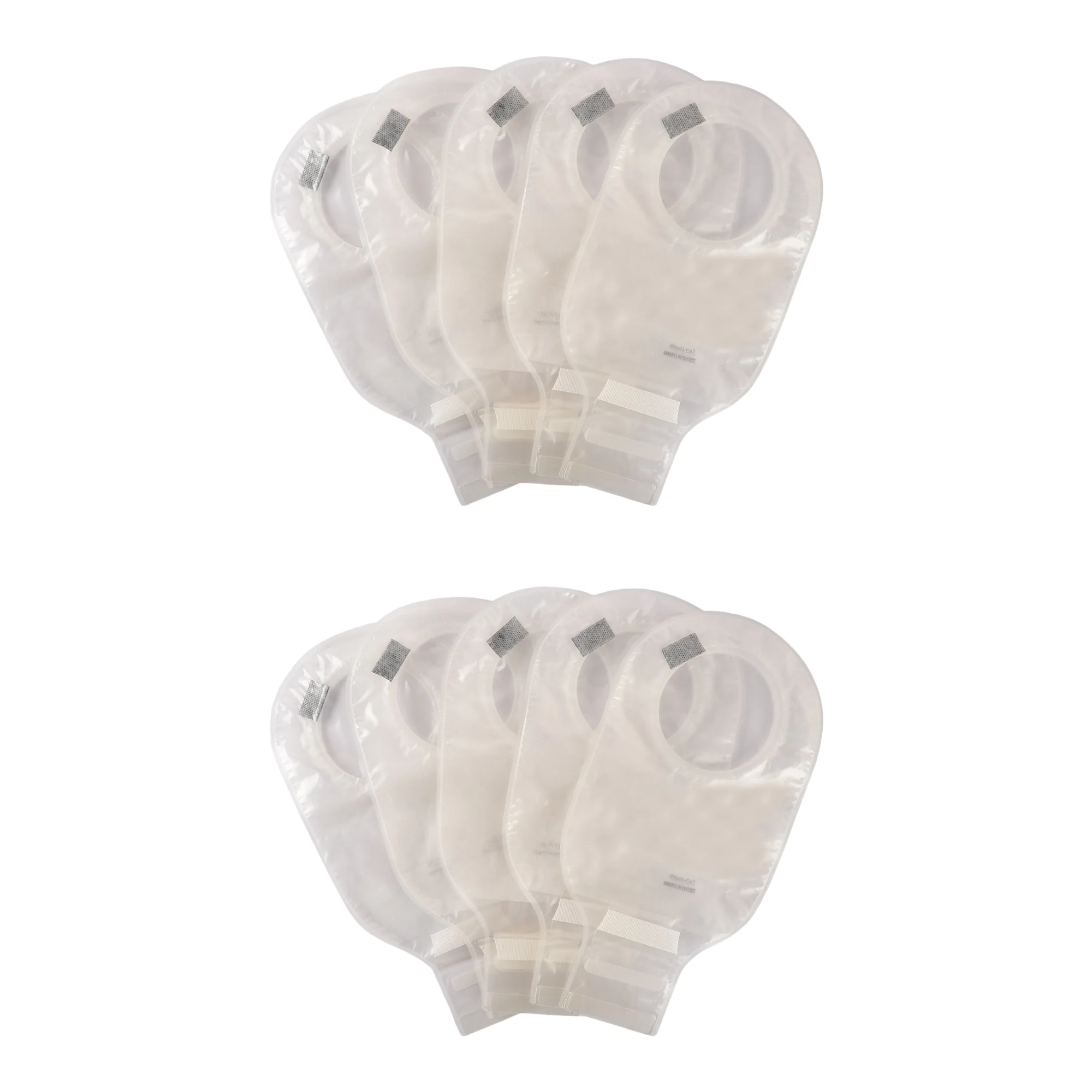 BAO Health 2207001F Two Piece Open Ostomy Pouch With Filter & Velcro, TRANSPARENT, Size- 70mm