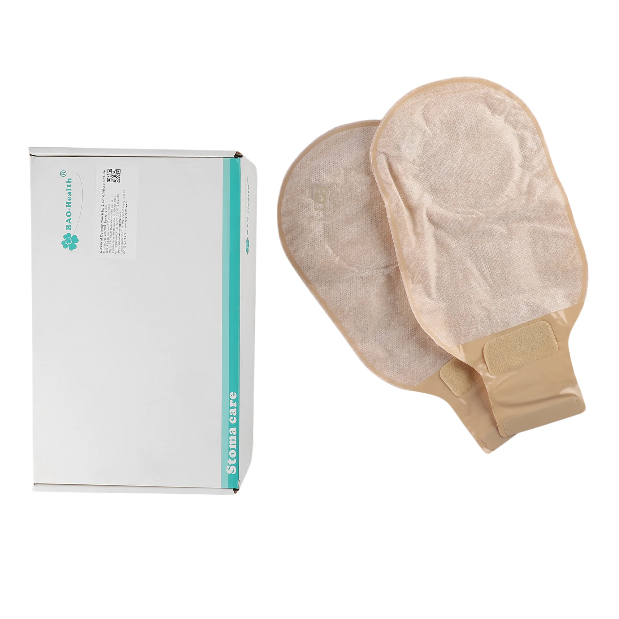 BAO Health 2207008F Two Piece Ostomy Pouch With Filter & Velcro, OPAQUE, Size- 70mm