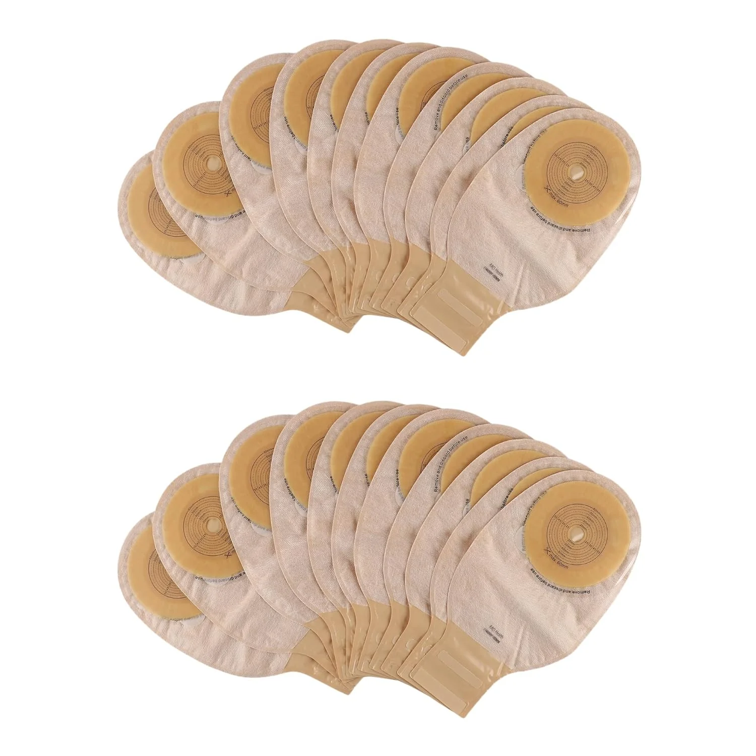 BAO Health 1146008F One Piece Classical Ostomy Pouch With Filter & Velcro Closure, OPAQUE , Size- 60mm