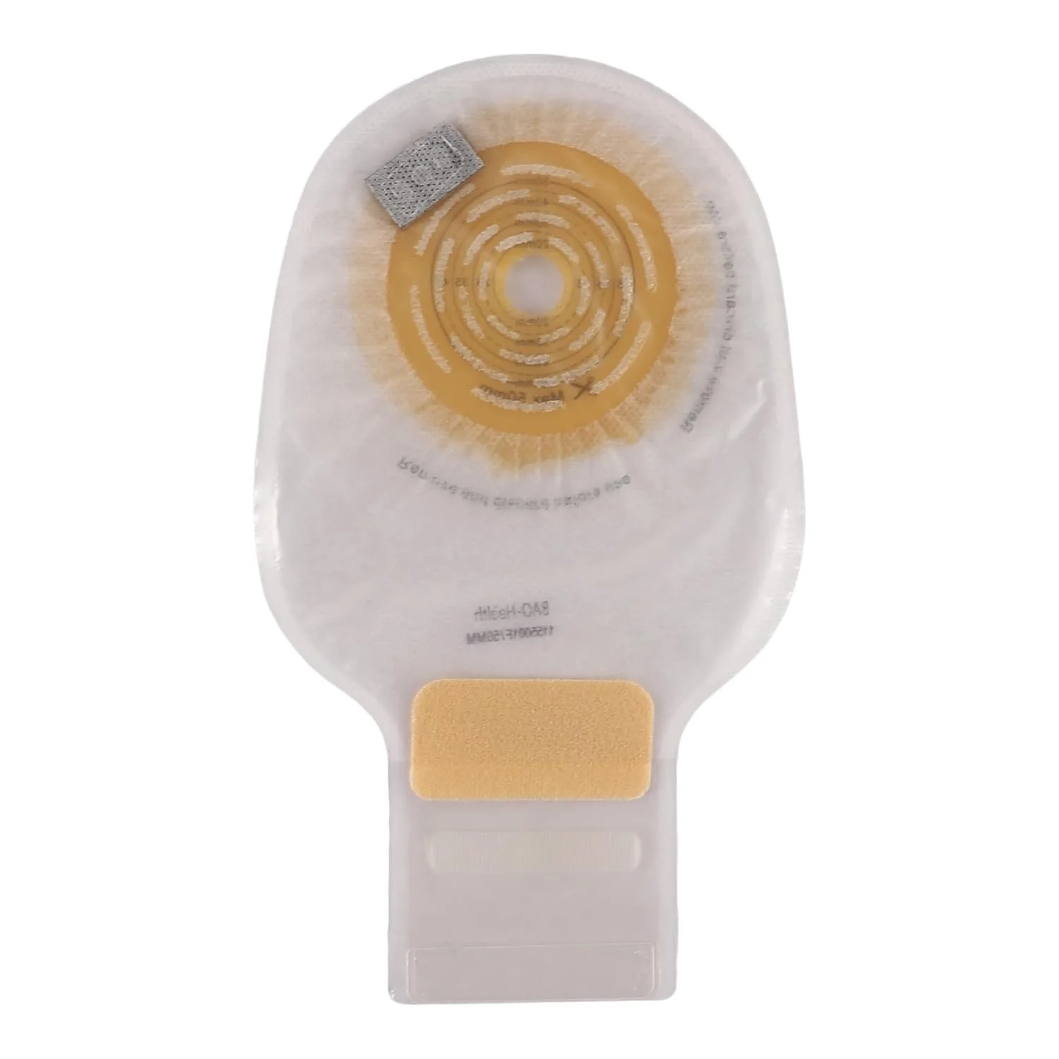BAO Health 1155001F One Piece Pediatric Ostomy Pouch With Filter & Velcro Closure, TRANSPARENT, Size upto 15-50mm