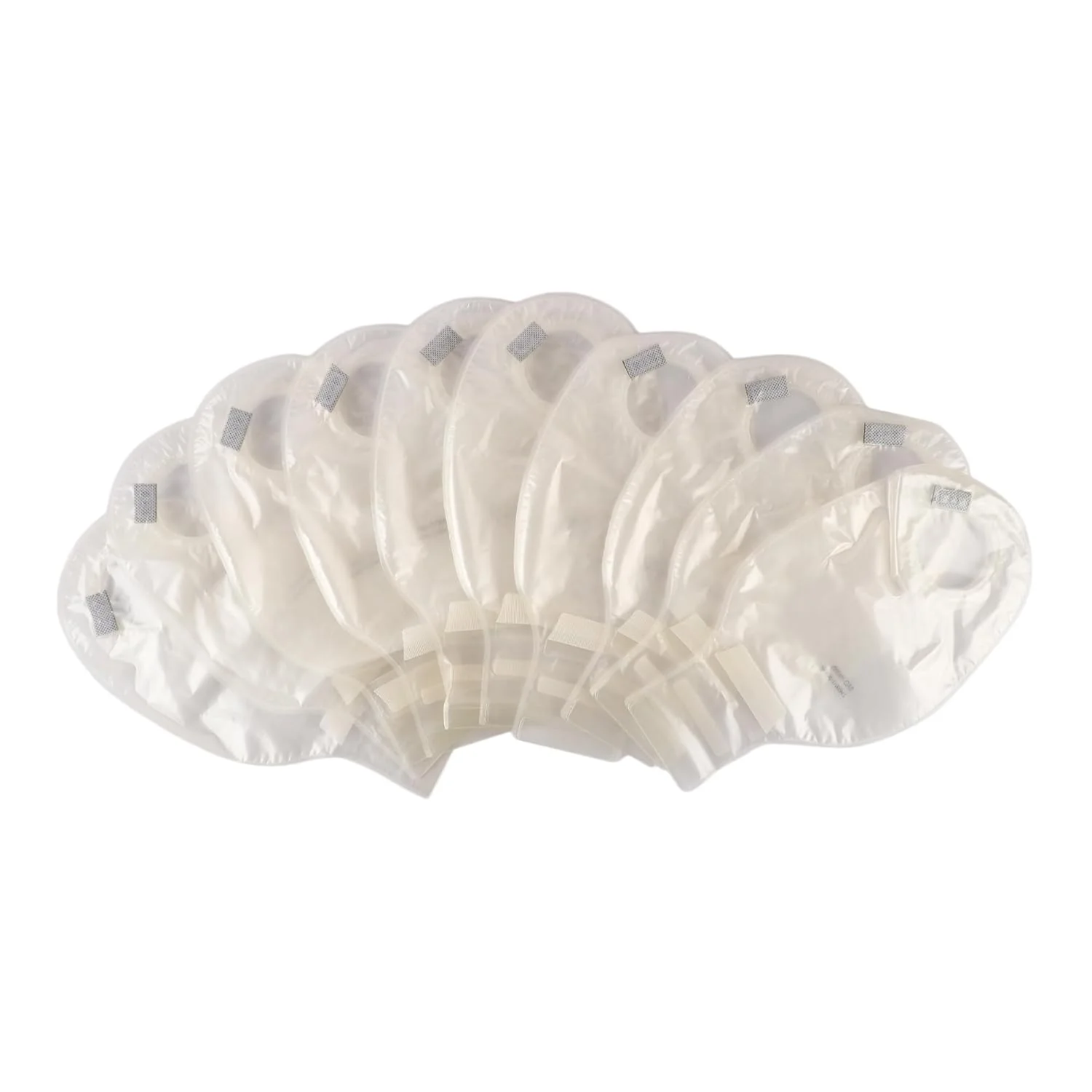 BAO Health 2145001F Two Piece Open Ostomy Pouch With Filter & Velcro, TRANSPARENT, Size- 50 mm 