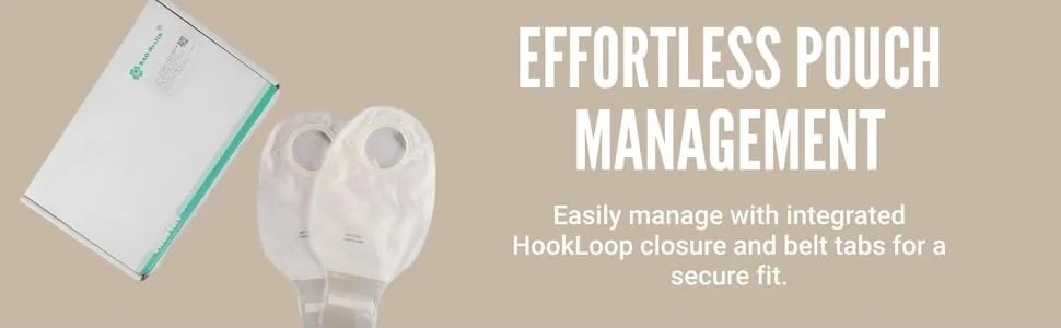 BAO Health 2146001F Two Piece Ostomy Pouch With Filter & Velcro, TRANSPARENT, Size- 60mm 