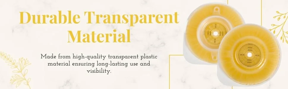 BAO Health 303440110C Two Piece Convex Sin Barrier Flange with Belt Ears, Size- 60mm, Max Cut 44mm