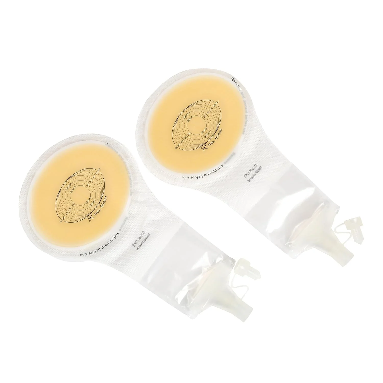 BAO Health 5416001 Wound and Fistula Pouch with window HORIZONTAL 60mm wide X 40mm high 