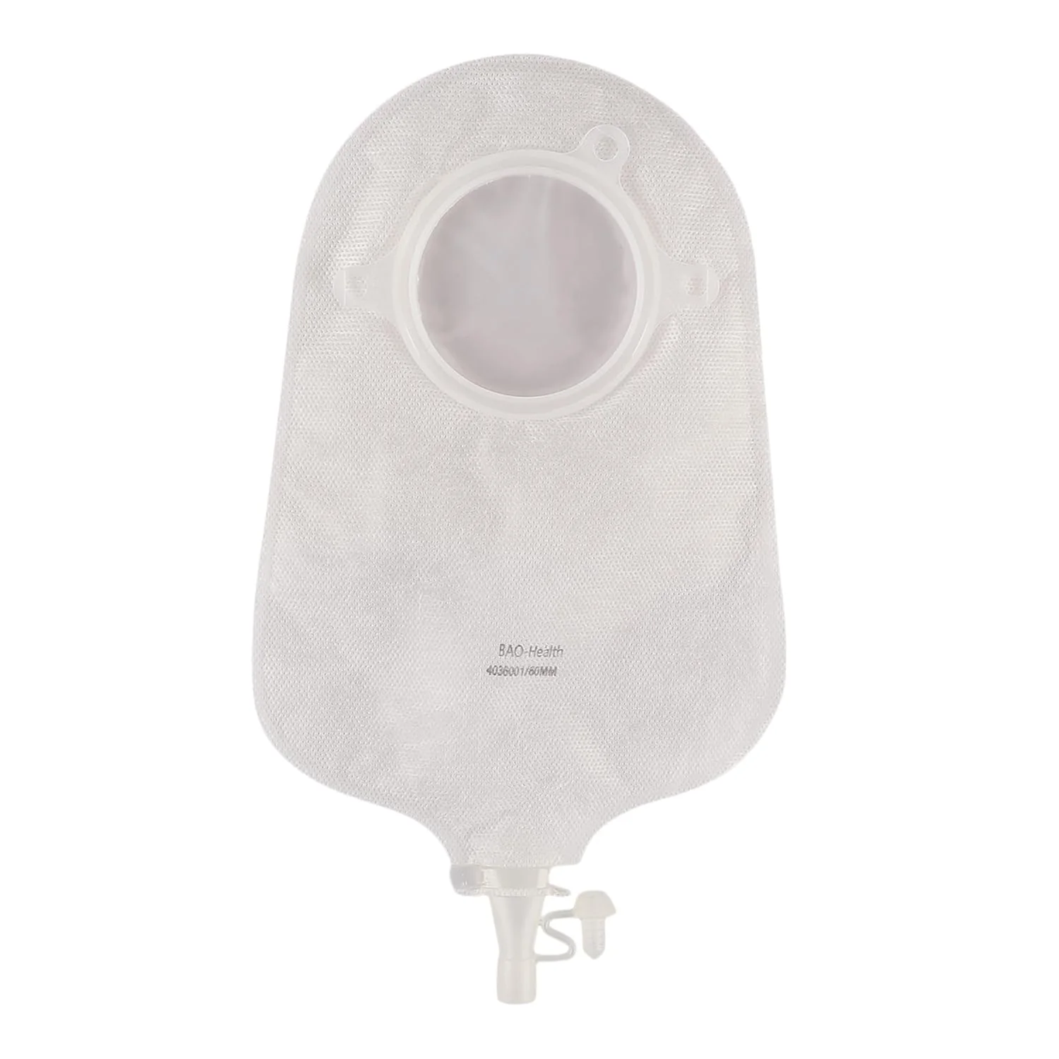 BAO Health 4097001 Two Piece Urostomy Pouch With SOFT TAP, TRANSPARENT, Size - 70 mm 