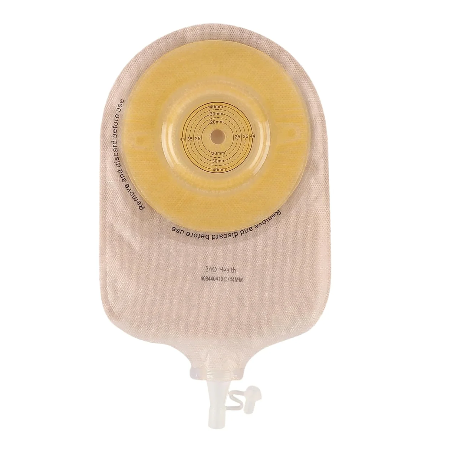 BAO Health 408440410C One Piece Convex Urostomy Pouch With Cut upto 44 mm 