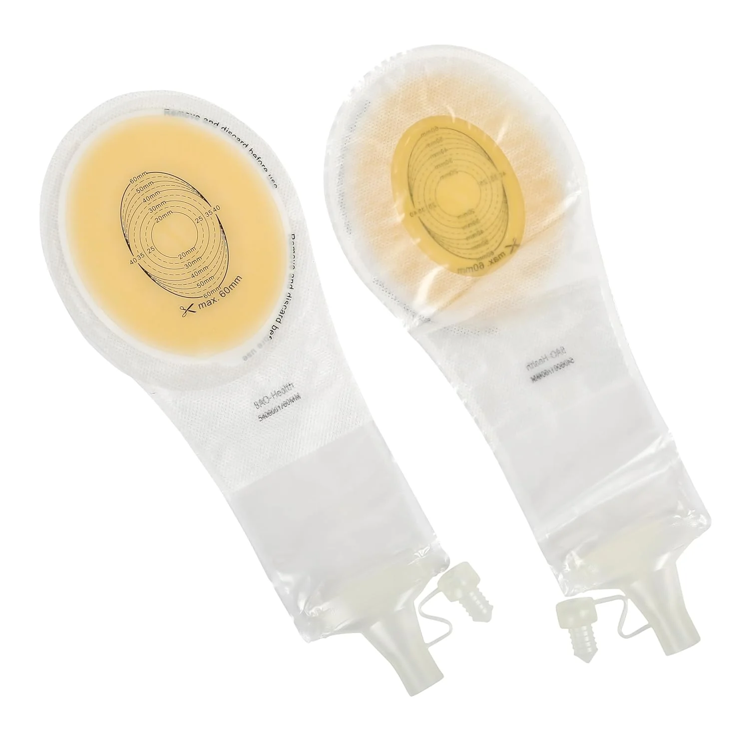 BAO Health 5406001 Wound and Fistula Pouch with window VERTICAL 40mm wide X 60mm high