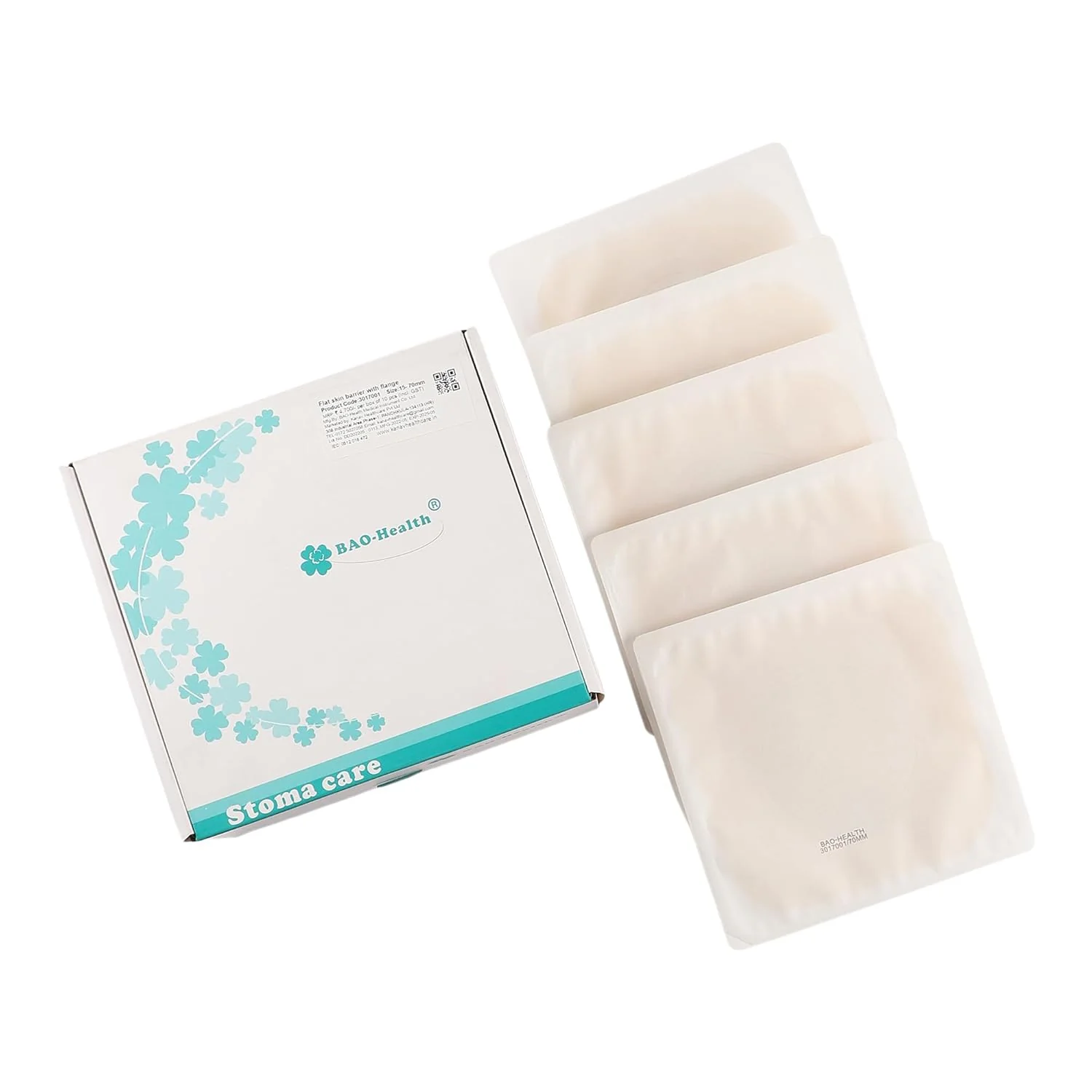 BAO Health 3017001(C) Two Piece Skin Barrier with Flange, Size- 70 mm, Max Cut 70 mm