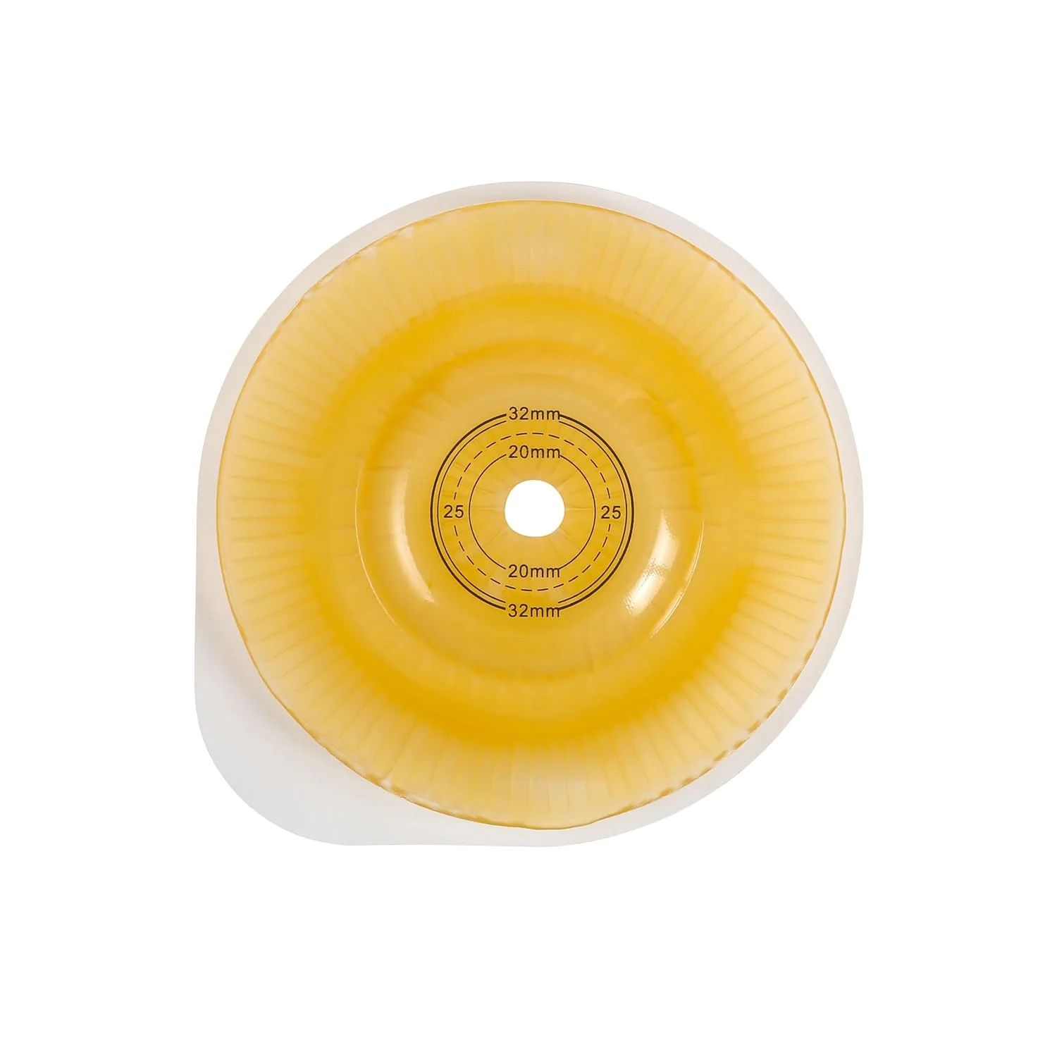 BAO Health 306320110C Two Piece Convex Sin Barrier Floating Flange with Belt Ears, Size- 60mm, Max Cut 32mm