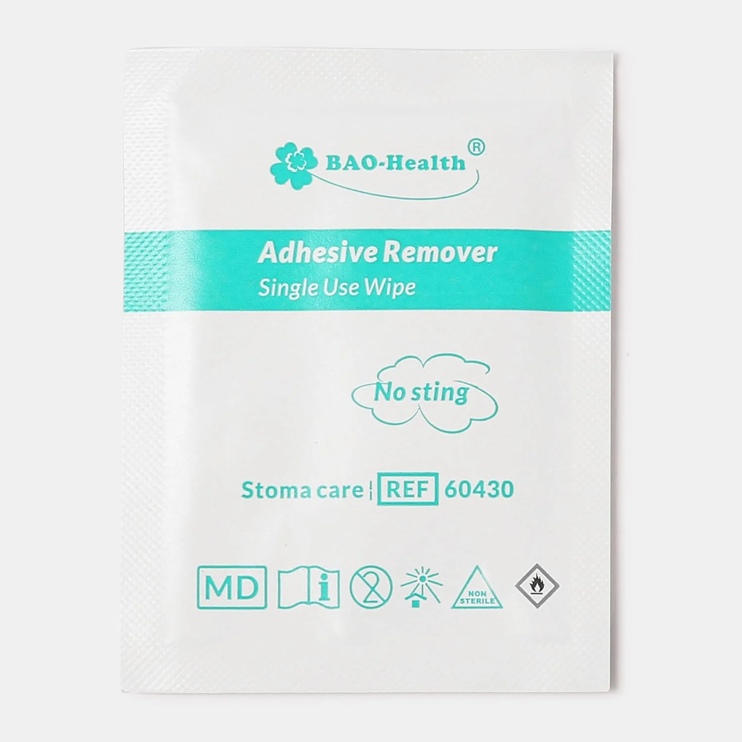 Bao Health 60430 Adhesive Remover Wipes, No‑Sting, Alcohol‑Free (Pack of 30)