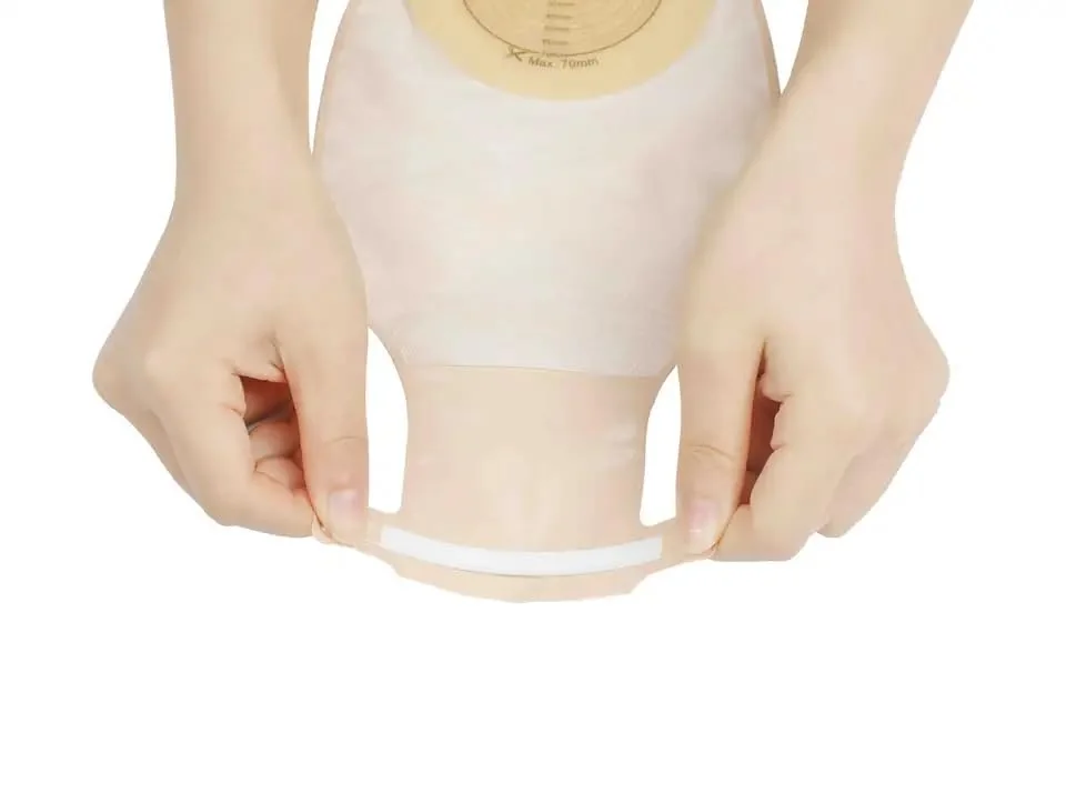 BAO Health 1117001F One Piece CureGuard Pouch With filter & Flex Closure, TRANSPARENT, Custom upto 70 mm