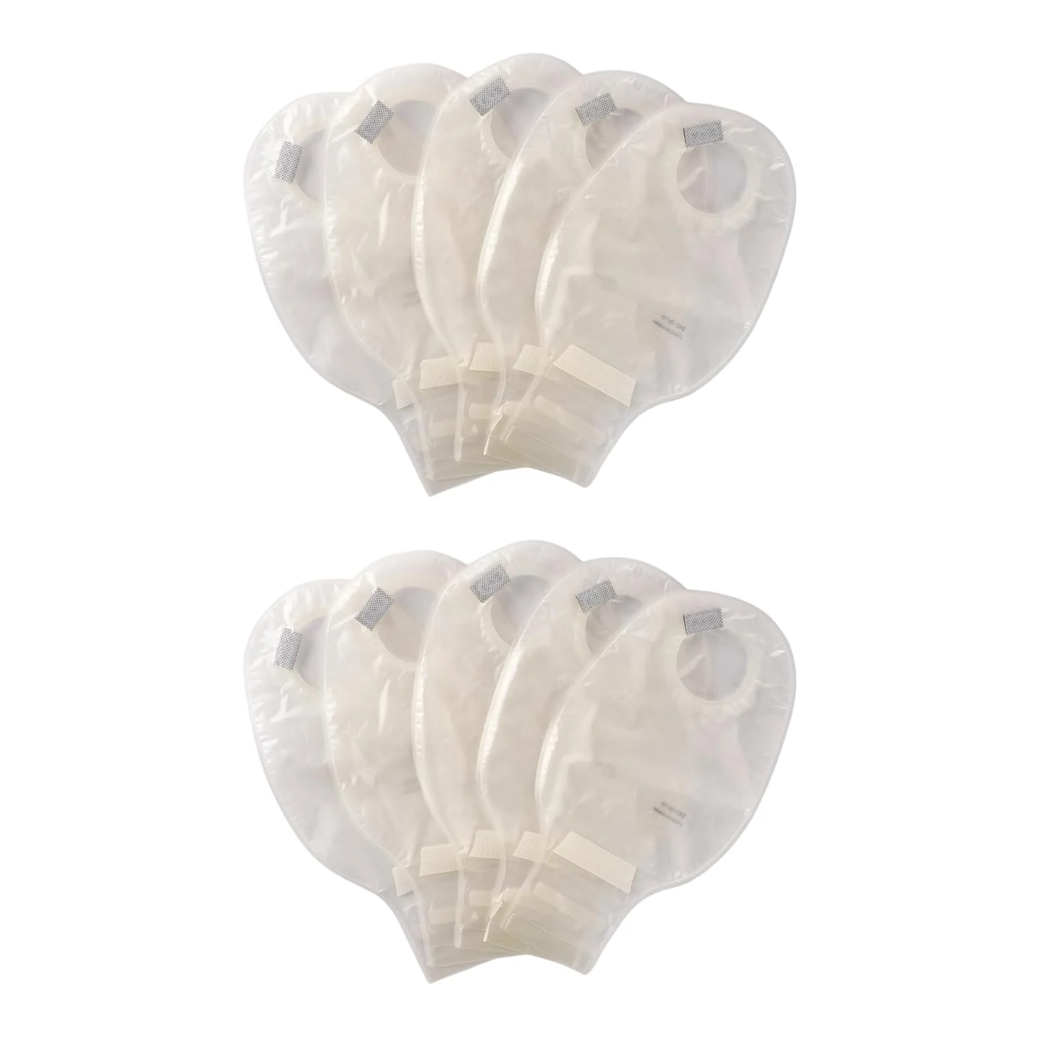 BAO Health 2145001F Two Piece Open Ostomy Pouch With Filter & Velcro, TRANSPARENT, Size- 60mm