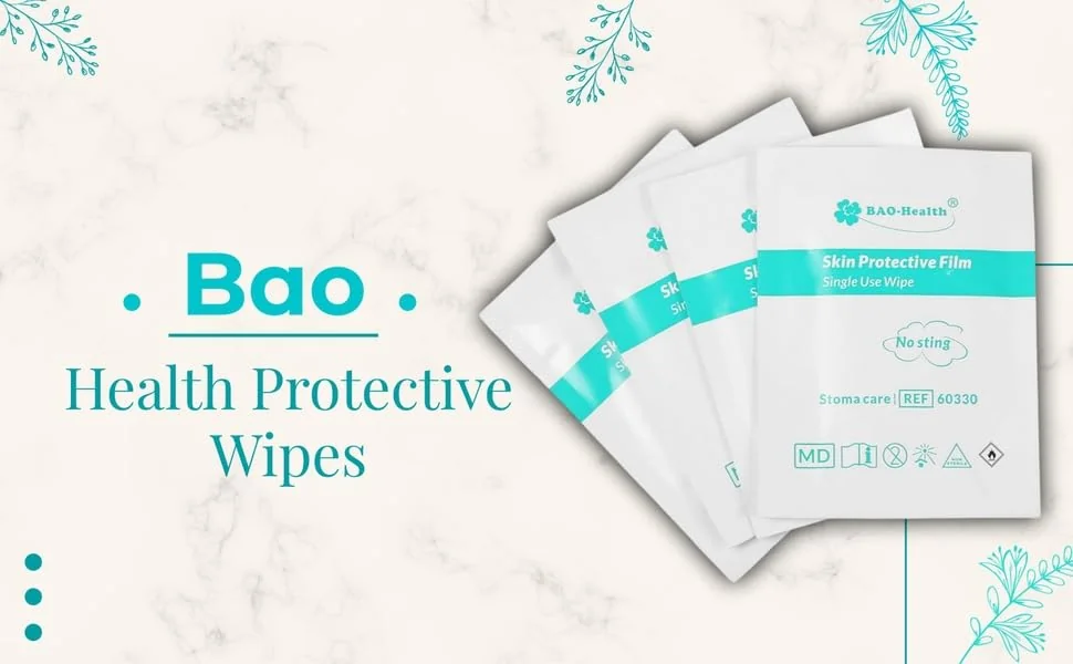 Bao Health 60330 Skin Protective Film Wipes – No Sting, Alcohol-Free Barrier Wipes (Pack of 30)