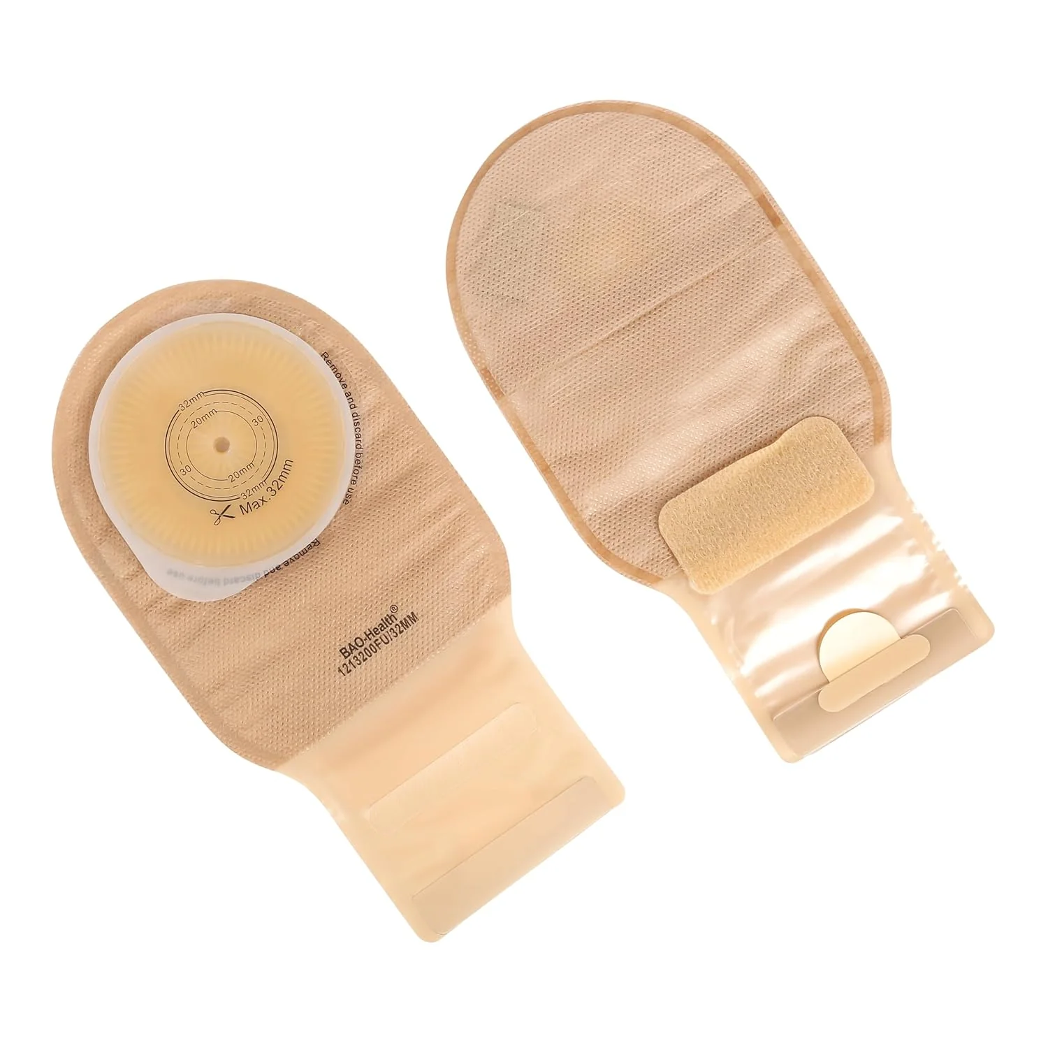 BAO Health 1213200FU One Piece INFANT Ostomy Pouch With Filter & Velcro Closure, OPAQUE, Custom 5-32mm 