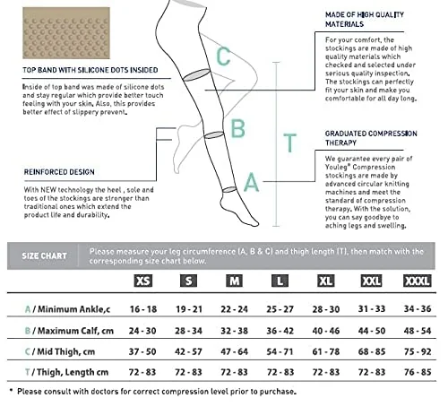 Graduated Medical Compression Stocking Class II Knee High(AD)