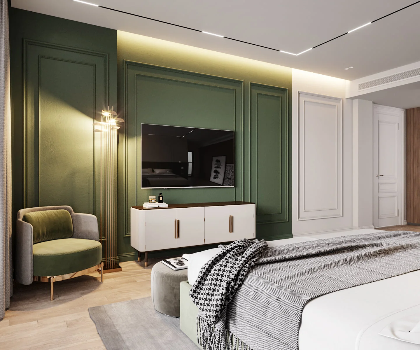 Luxury Bedroom Design with Walk-in Wardrobe | Premium Interior Design Service