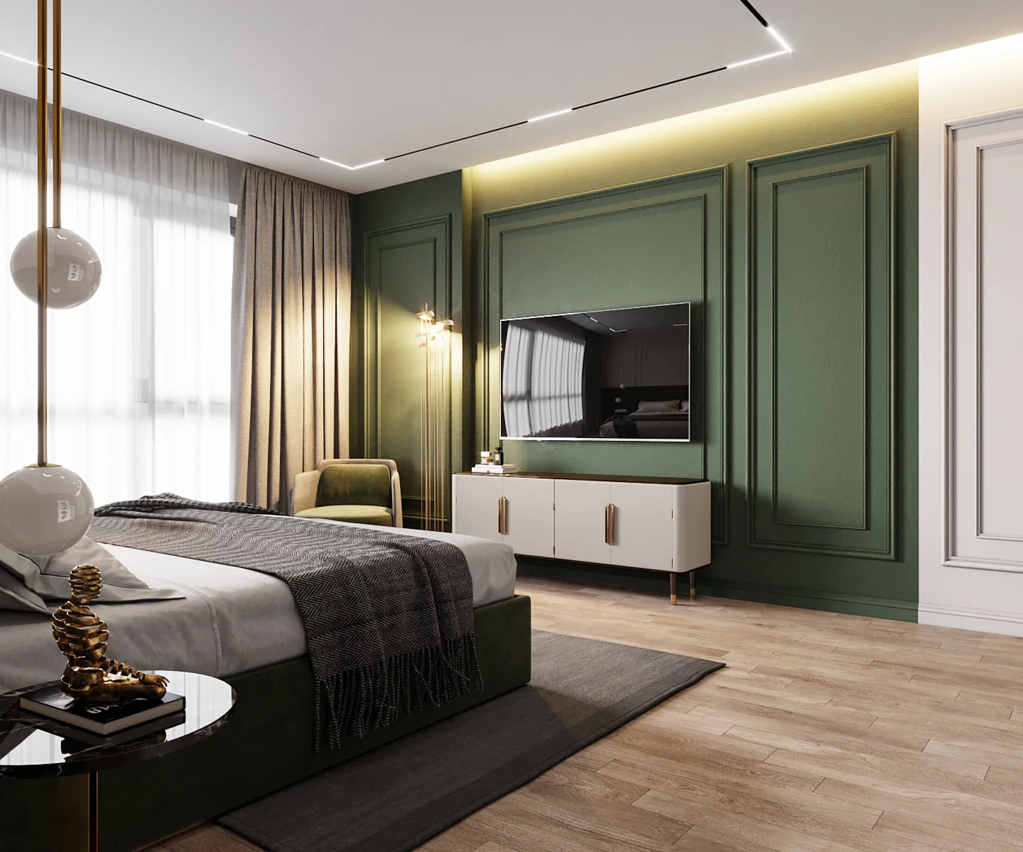 Luxury Bedroom Design with Walk-in Wardrobe | Premium Interior Design Service